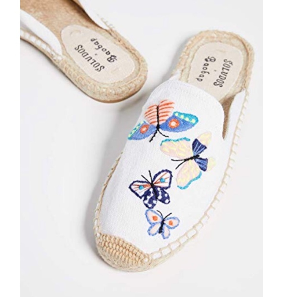 Soludos Butterflies Mule White size 7.5